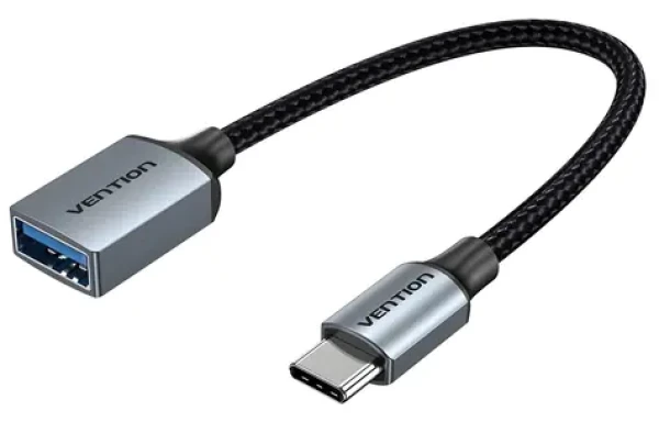 Vention / OTG kabel / USB-C (M) - USB-A 3.0 (F) / 0,15 m / šedá / USB 3.2 Gen 1 (CCXHB)