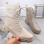 Pohodlná zateplená kožená obuv Rieker W RKR613 beige 40