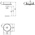 IDEAL STANDARD - Strada II Umyvadlo bez přepadu, průměr 45 cm, bílá T295901