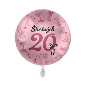 Balónek fóliový Šťastných 20 - Albi