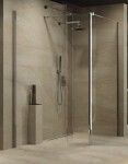 CERSANIT - SET B793 WALK-IN MILLE POHYBLIVÁ STĚNA ČERNÁ 120X30X200 VIR S601-180
