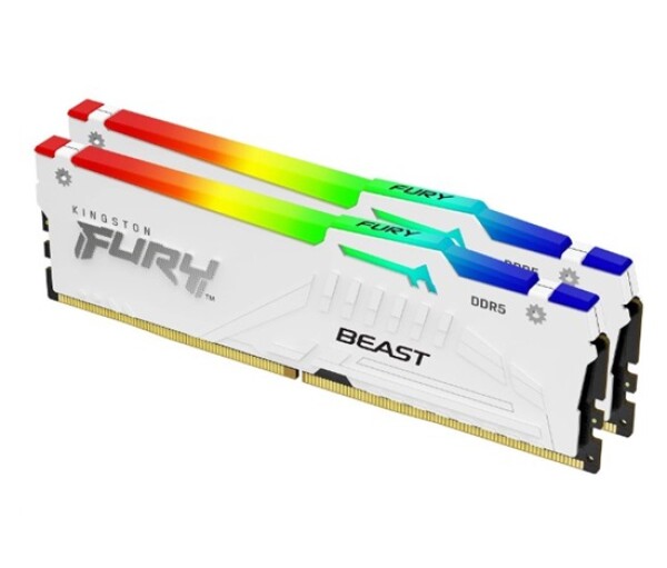 KINGSTON DIMM DDR5 32GB (Kit of 2) 5600MT/s CL36 FURY Beast Bílá RGB EXPO EDF_553460