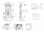 GEBERIT - Duofix Modul pro závěsné WC s tlačítkem Sigma50, alpská bílá + Ideal Standard Tesi - WC a sedátko 111.300.00.5 NF8