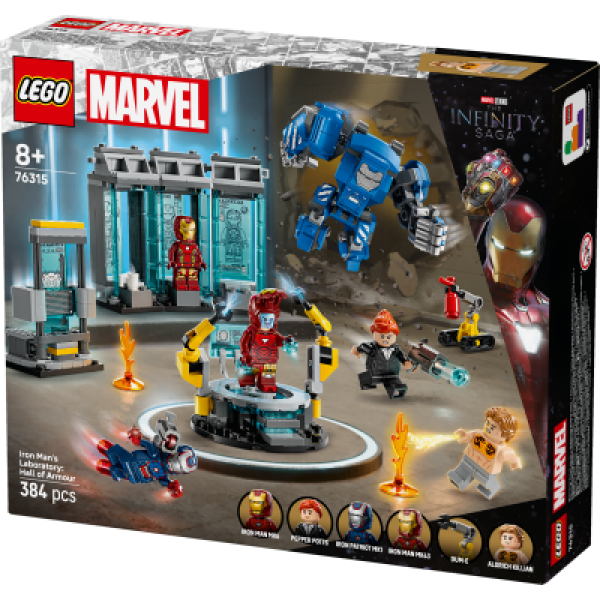 LEGO® Marvel 76315 Iron Man a jeho laboratoř: Síň brnění