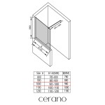 CERANO - Sprchová zástěna Walk-in Onyx Half Cube L/P - 8 mm - hranatá vzpěra - černá matná, transparentní sklo - 100x100 CER-978618
