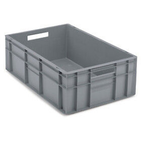 Stohovatelná europřepravka 600 x 400 x 200 mm, šedá, objem 40l, nosnost 15kg | RAJA