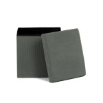 Taburet s úložným prostorem, zelená manšestrová látka