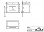 VILLEROY & BOCH - Avento Umyvadlová skříňka, 78x51x45 cm, 2 zásuvky, Crystal Grey A89100B1
