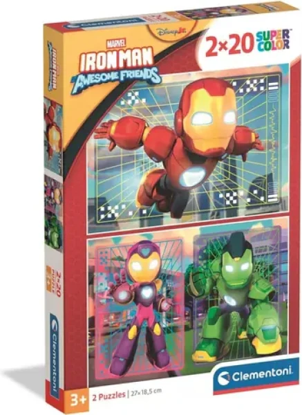Clementoni 24828 Puzzle Iron Man a jeho úžasní přátelé 2x20 dílků