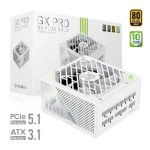 Gamemax GX PRO 1250G bílá / Zdroj / ATX / 1250W / 80 Plus Gold / Plně modulární (GX PRO 1250G WH)