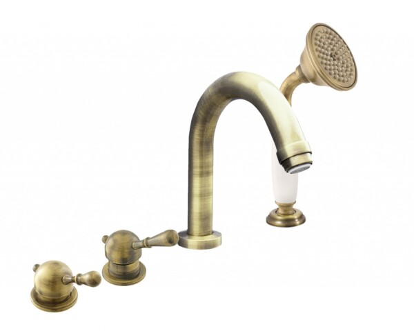 RAV Slezák - LABE - Vanová baterie 4-otvorová, Stará mosaz (Bronz), 1/2" L462.5PSM