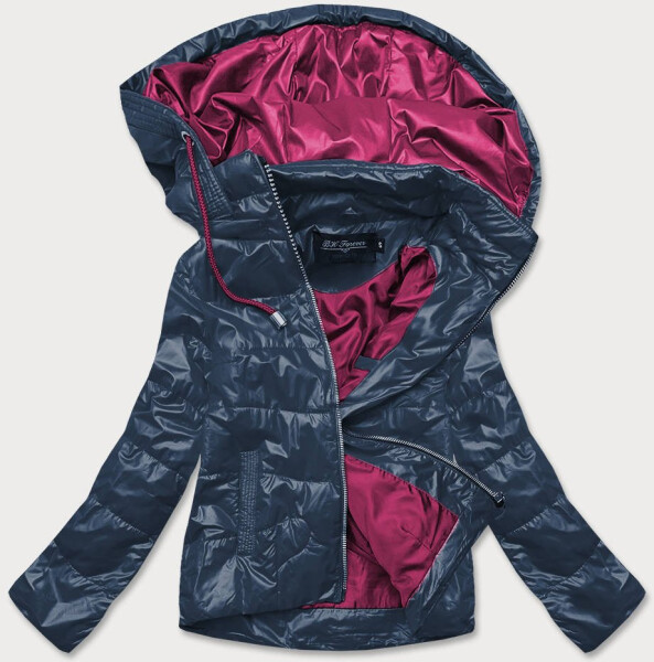 Dámská bunda kapucí růžová model 16148894 BH FOREVER