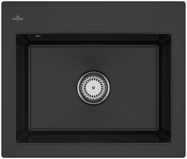 Keramický dřez Villeroy & Boch Subway 60 S, 330901R7, Pure Black 330901R7