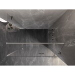 MEXEN/S - Lunar T sprchový kout dveře křídlové pravá 130 x 100, transparent, nikl kartáčovaný 834T-130-100-97-00-P