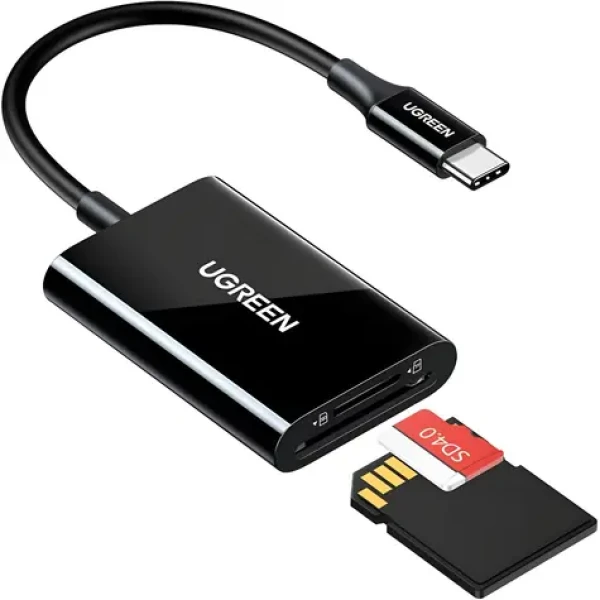 UGREEN CM265 Čtečka paměťových karet černá / USB-C / 2v1 (35622)