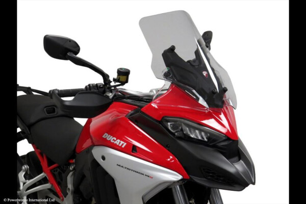 Ducati Multistrada V4 21-26, V4S 21-26, V4 Pikes Peak 24-26, V2 25-26, V2S 25-26 Turistické plexi Powerbronze 440mm - červené