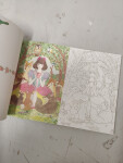 Antistresové omalovánky Pohádkové princezny, omalovánkové pohlednice z Japonska, Miki Takei