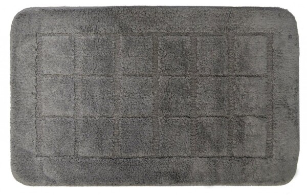 RIDDER - DELHI Koupelnová předložka 50x80cm s protiskluzem, 100% polyester, tmavě šedá 1712300