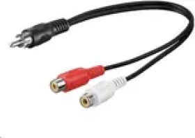MicroConnect RCA audio adaptér RCA(M) - 2x RCA(F) (AUDC02)