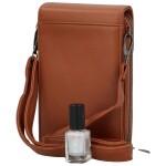 Stylová dámská koženková crossbody kapsa Gabrisa, hnědá