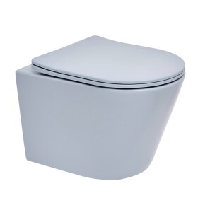Wc s prkénkem softclose závěsné SAT Infinitio tmavě modrá mat zadní odpad SATINF010RREXPDBLM SATINF010RREXPDBLM