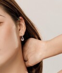 Elenys stříbrné náušnice Milovaná růžová packa tlapka