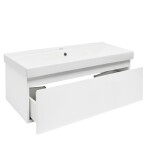 Koupelnová skříňka s umyvadlem SAT B-WAY 99x30x45 cm bílá lesk BWAY100WU1 BWAY100WU1