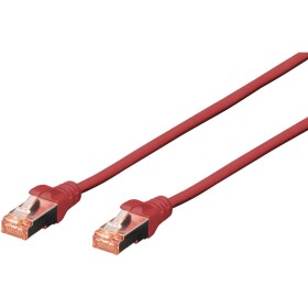 Digitus DK-1644-020/R RJ45 síťové kabely, propojovací kabely CAT 6 S/FTP 2.00 m červená bez halogenů, kroucené páry , s ochranou, samozhášecí 1 ks