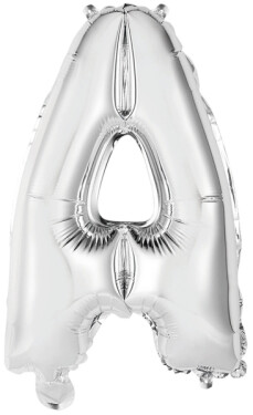 Písmeno A stříbrný balónek 33,5 cm x 40 cm Písmeno A stříbrný balónek 33,5 cm x 40 cm