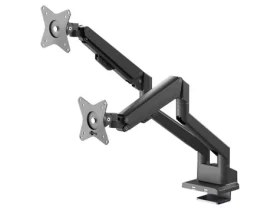 Goobay 70814 černá / Držák monitoru / pro 2 monitory 17–32" / VESA 75x75, 100x100 / plynová pružina (70814)