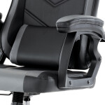Herní křeslo, houpací mechanismus, šedá ekokůže, KA-L626 GREY
