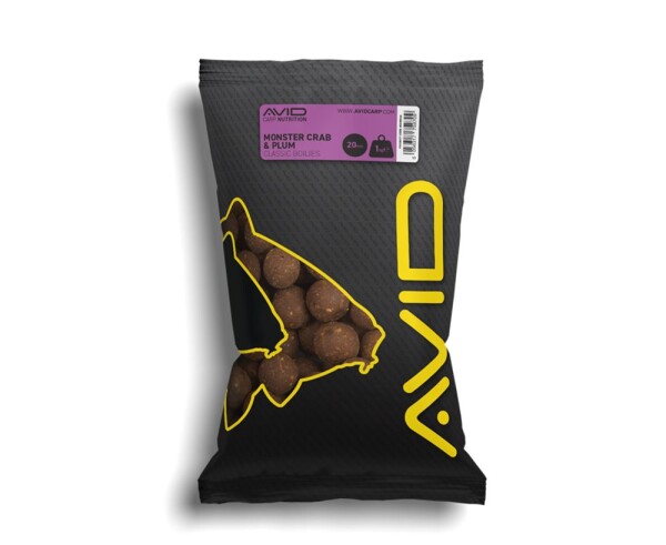 Avid Boilies Classic Monster Crab & Plum Boilies 1kg,Avid Boilies Classic Monster Crab & Plum Boilies 1kg