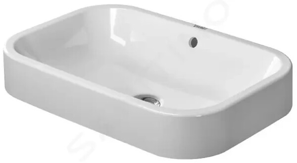 DURAVIT - Happy D.2 Umyvadlo na desku, 600x400 mm, bez otvoru pro baterii, s WonderGliss, alpská bílá 23146000001