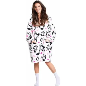 Rozbaleno - Cozy Noxxiez Panda - hřejivá televizní mikinová deka s kapucí pro teenagery a dospělé / rozbaleno (20-CH354.rozbaleno)