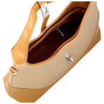 Trendy dámská koženková kabelka do ruky Lussy, hnědá