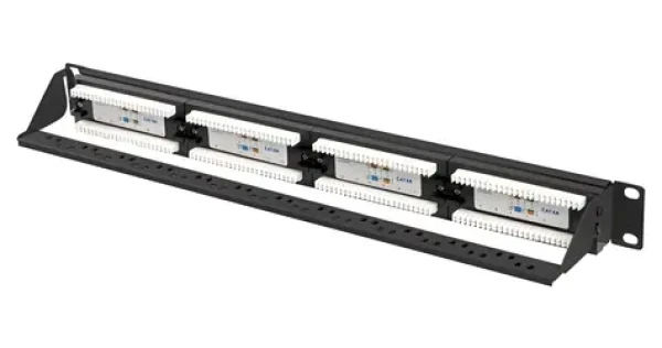 Lanberg PPUA-1024-B černý / Patch panel / 24 portů / RJ-45 / Cat6a / UTP / 1U / 19" (PPUA-1024-B)