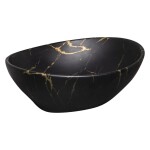 KERRA - Umývadlo na desku KR-707 mramorové (černozlaté) 5907548117533