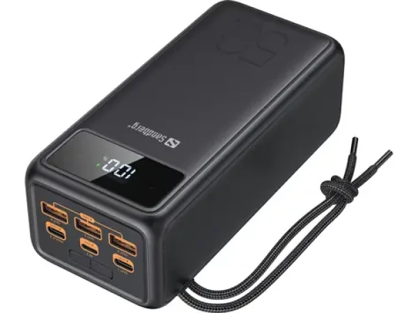 Sandberg Powerbanka 50000mAh černá / PD 130W / svítilna / 3x USB-C 3x USB-A (420-75)