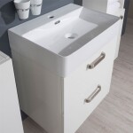 MEREO - Leny, koupelnová skříňka s keramickým umyvadlem 50 cm, bíla CN810