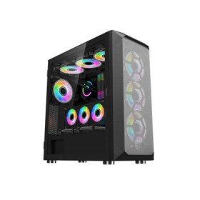 1stCOOL skříň Wind Storm Black MiddleTower, AU, USB3.0, bez zdroje, černá EDF_1208221