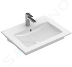 VILLEROY & BOCH - Venticello Umyvadlo 600x500 mm, s přepadem, otvor pro baterii, alpská bílá 41246001