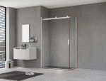 HOPA - Pevná boční stěna PANEL BELVER GRAFIT NEW - Barva rámu - Grafit, Pevná stěna - 80 Směr zavírání - Univerzální Levé / Pravé, Výplň - Čiré bezpečnostní sklo - 8 mm BCBELV80PSGCN