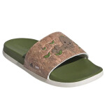 Dětské žabky / nazouváky Adilette Comfort Jr ID8029 Zelená s hnědou - Adidas zeleno-hnědá 32