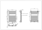 INVENA - Koupelnový radiátor 540 x 800, grafit UG-02-080-A