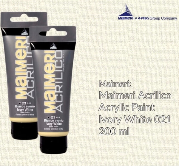 Akrylová barva Maimeri Acrilico 200 ml - slonová kost 021