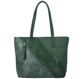 Stylová dámská koženková kabelka na rameno Anisia, tmavě zelená