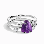 Royal Fashion rhodiovaný prsten SKA-R006-SILVER-AMETHYST Velikost: 10 (EU: 61-63)