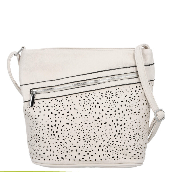 Trendy dámská koženková crossbody kabelka Tira, béžová