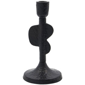 House Doctor Kovový svícen Donna Black 20 cm, černá barva, kov