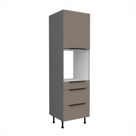 Vysoká skříňka pro vestavnou troubu Aria ANT 60 DPS-210 3S 1F - Premium Box Barva korpusu: Antracit, Barva dvířek: TA - Sandgrau AFM